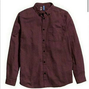 Maroon button down